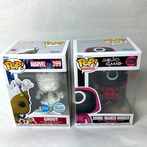 Funko Pop! Special Edition DIY Groot 399 & Round: Masked Worker 1126